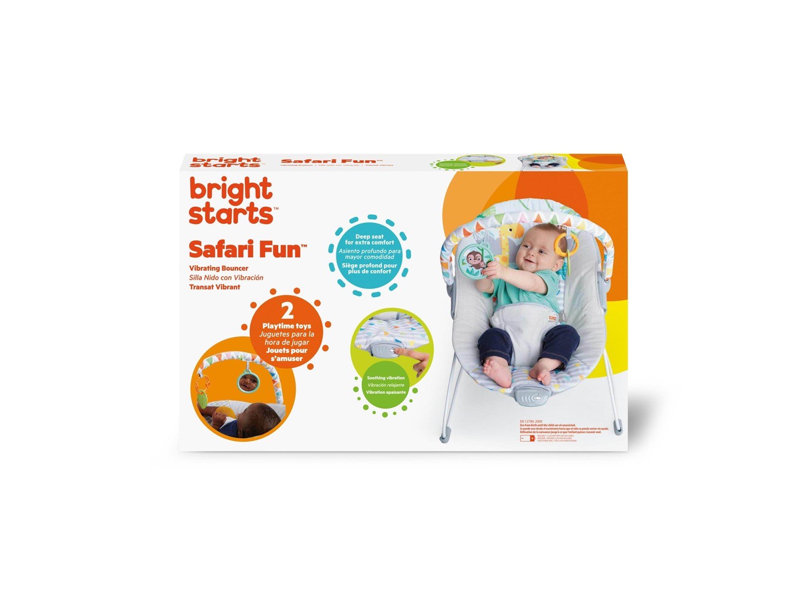 Bright Starts Safari Fun™ - Vibrating Bouncer Bright Starts Safari Fun™ - Vibrating Bouncer